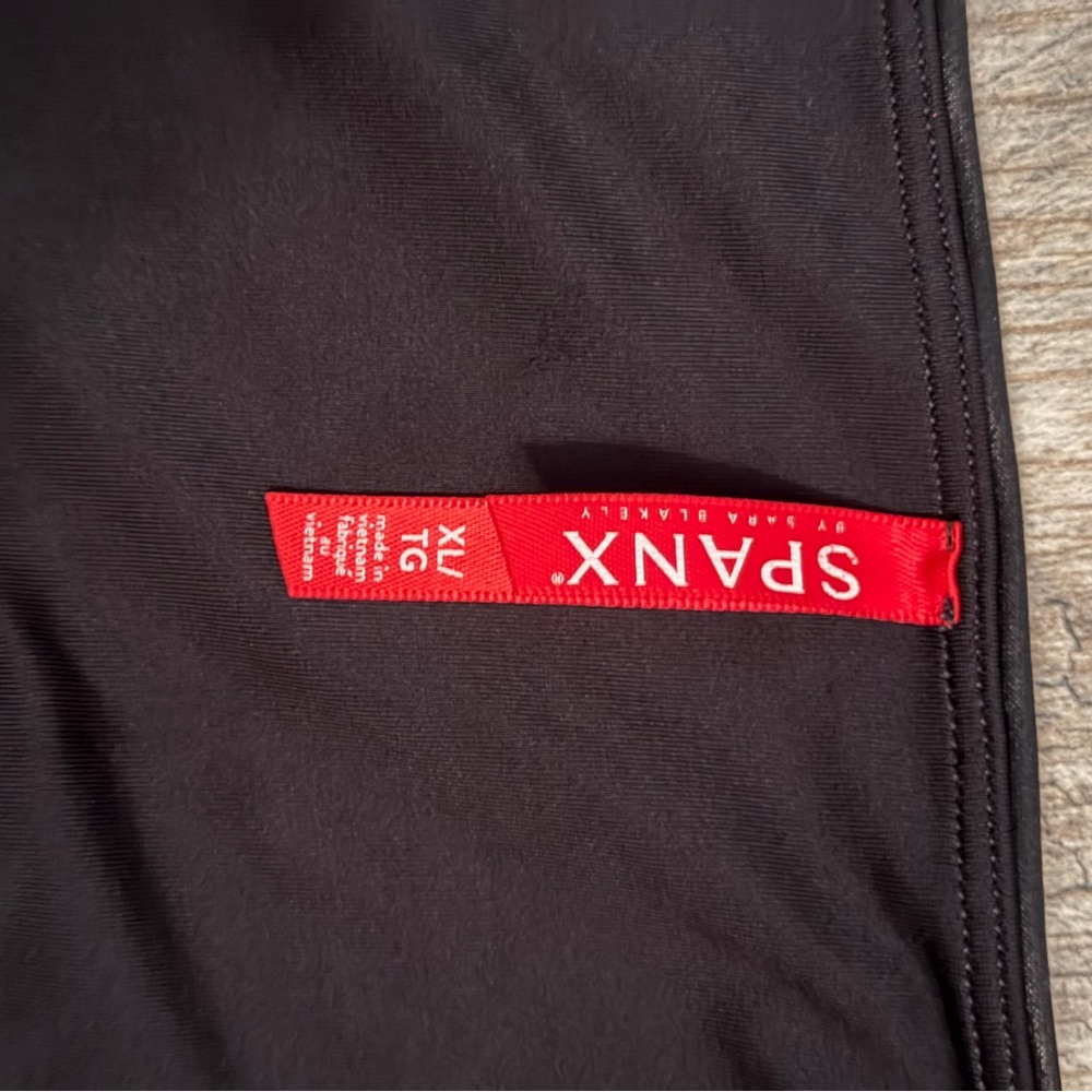SPANX Black Leggings with White Stripe - Picture 3 of 4